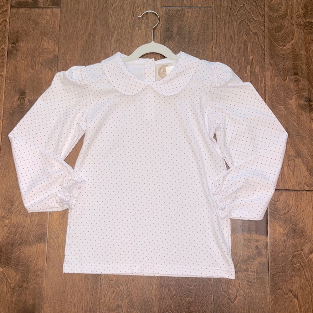 NWT TBBC Maude's Peter Pan Collar Raleigh Raspberry Micro Dot - 10 - price firm